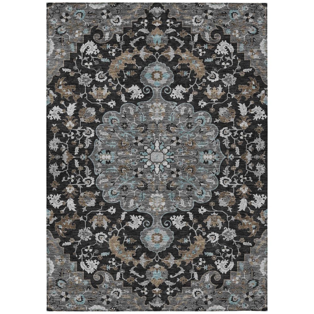 Chantille Machine Washable Indoor/Outdoor Abstract ACN2564 Black 10 ft. x 14 ft. Area Rug price history on PriceWatchPro
