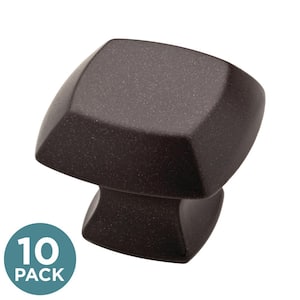 Mandara 1-1/4in. (32 mm) Classic Cocoa Bronze Square Cabinet Knobs (10-Pack)