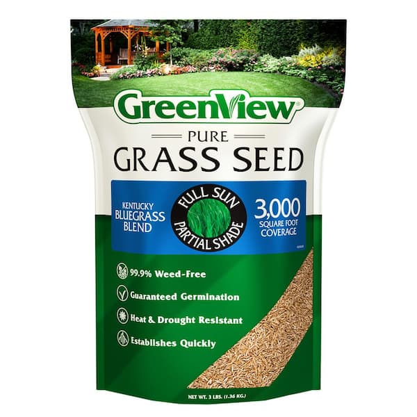 3 lbs. Pure Grass Kentucky Bluegrass Blend - Covers up to 3,000 sq. ft.