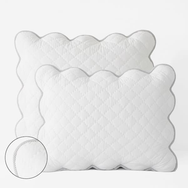 Company Cotton Scallop Linen Patchwork Quilt Sham