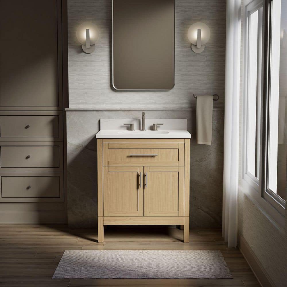 KOHLER Hadron 31in. Single Sink Freestanding Light Oak Bath