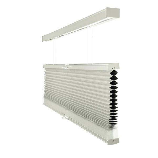 Chicology Cut-to-Size Pebble Grey Cordless Top-Down Bottom-Up Blackout Insulating Polyester Cellular Shade 30 in. W x 72 in. L