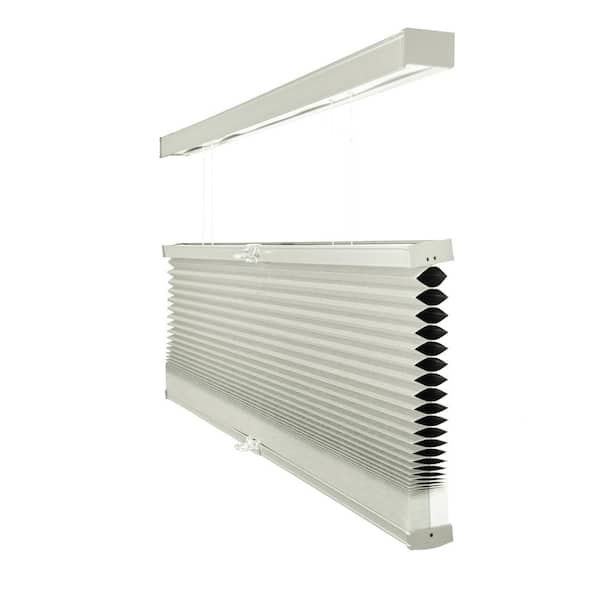 Chicology Cut-to-Size Pebble Grey Cordless Top Down Bottom Up Blackout Insulating Polyester Cellular Shade 40.5 in. W x 72 in. L