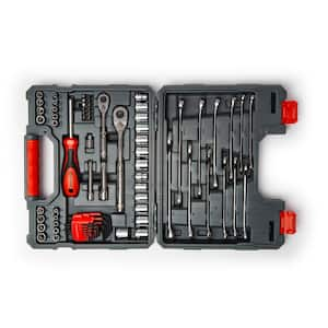 1/4 in. and 3/8 in. Drive 6 and 12-Point Standard SAE/Metric Mechanics Tool Set with Case (70-Piece)