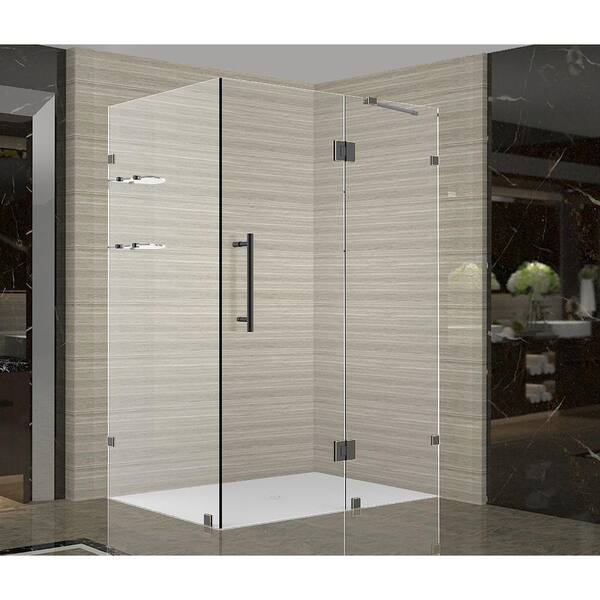 Aston Avalux GS 48 in. x 38 in. x 72 in. Completely Frameless Shower Enclosure with Glass Shelves in Oil Rubbed Bronze