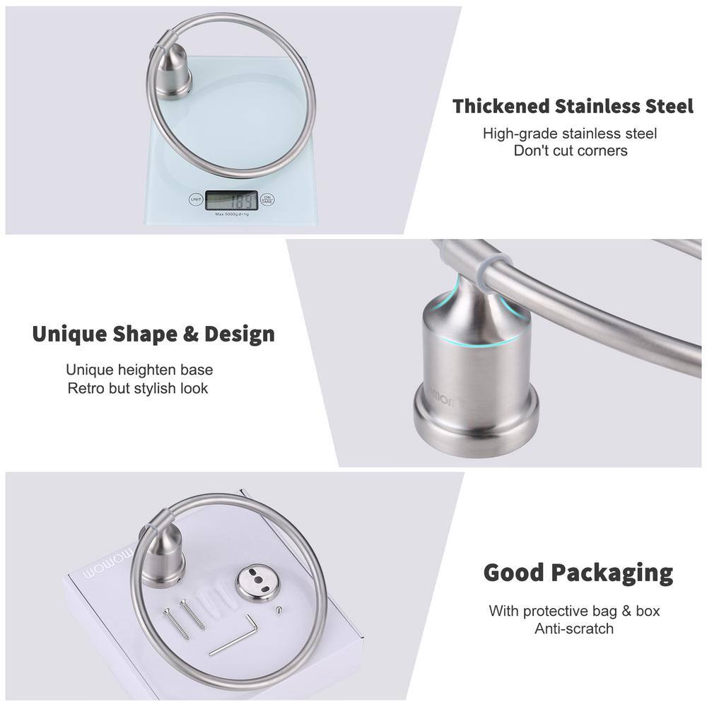 Brushed Nickel 3-Piece Bathroom Hardware Set with Stainless Steel