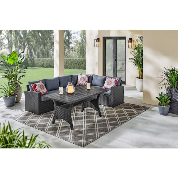 hampton bay 3 piece sectional set