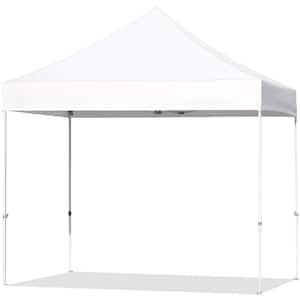 ANGELES HOME 10 ft.x 10 ft.White Foldable Commercial Pop-Up Canopy