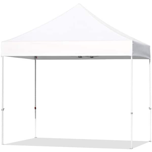 Coast Shade 10 ft. x 10 ft. Outdoor Standard Patio Pop Up Canopy Tent Instant Canopies, White