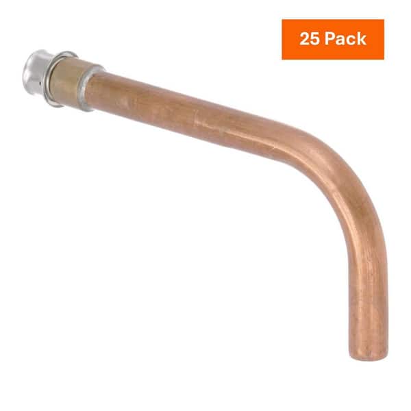 Viega PureFlow 1/2 in. Press x 1/2 in. FTG Zero Lead Brazed Copper 90° Tub Elbow (25-pack)