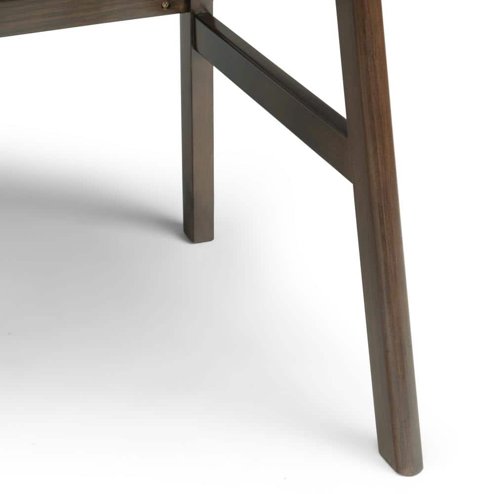 Rylie Natural Aged Brown Solid Wood Desk with USB and Power Outlet