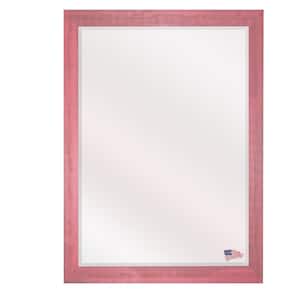 Medium Rectangle Pink Beveled Glass French Provincial Mirror (35.5 in. H x 41.5 in. W)