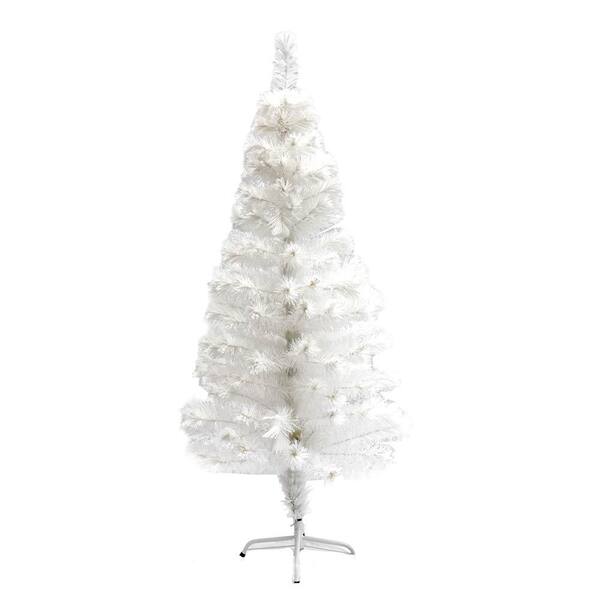 ALEKO 5 ft. Pre-Lit Artificial Christmas Tree with 170 Multi-Colored Lights