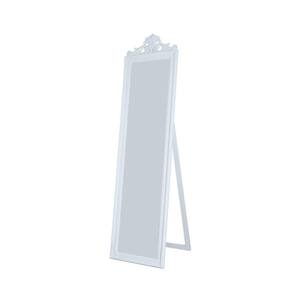 67 in. H x 1.9 in. W Modern White Full Length Rectangular Framed Standing Mirror with Decorative Design