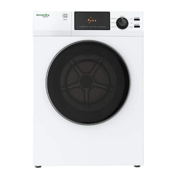4 cu. ft. 18 lbs. 110-Volt vented Dryer Interior light, Reversible door in White