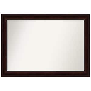 Coffee Bean Brown 41 in. W x 29 in. H Non-Beveled Bathroom Wall Mirror in Brown