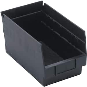 Conductive Shelf 5 Qt. Storage Tote in Black (30-Pack)