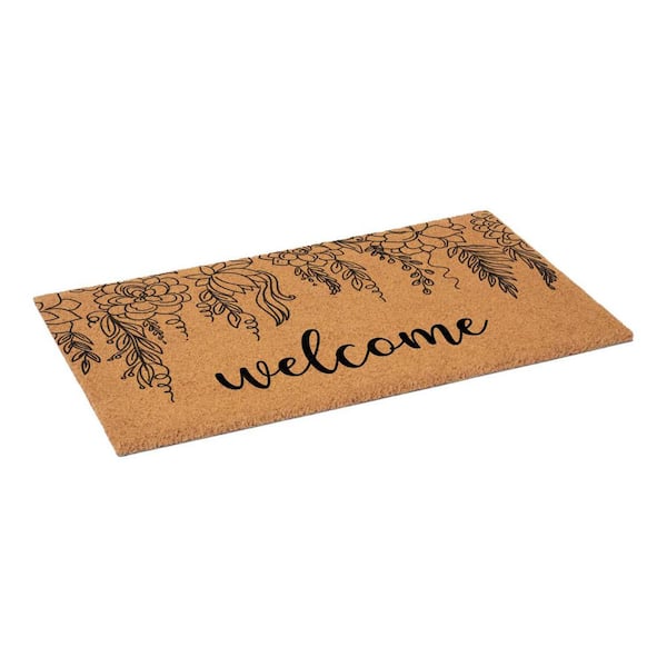 Multi-Colored 36 in. x 24 in. Coir Outdoor Door Mat