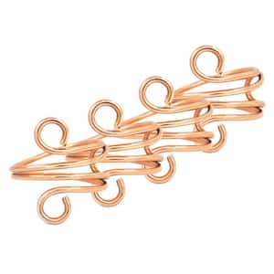 Copper Wire Elegant 1.5 in. W x 1.25 in. H Napkin Rings (Set of 4) Perfect For Holidays, Events And Special Dinners