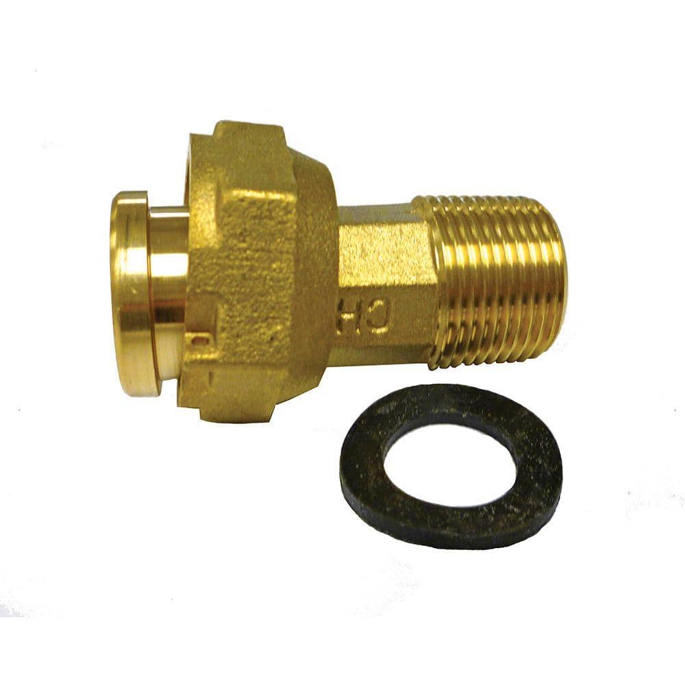PAIR 1/2" ANGLE Water Meter Coupling NO-LEAD Brass 5/8" Swivel Cplg x 1/2" NPT 