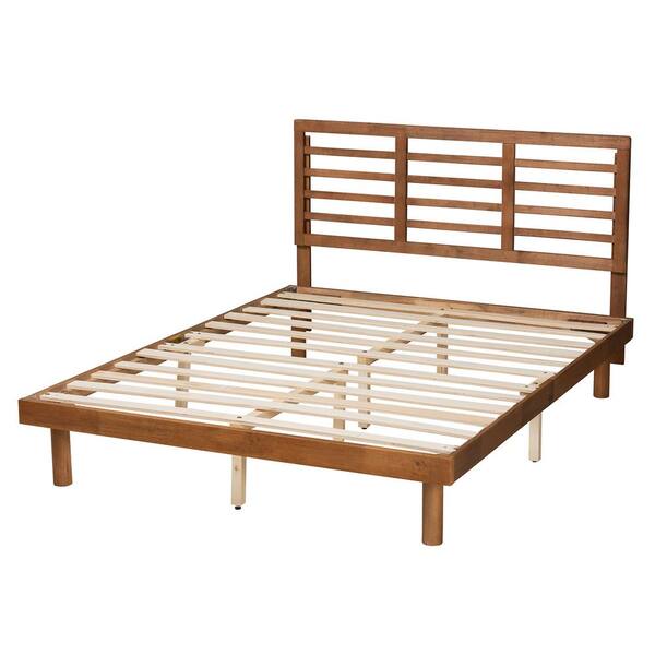 Baxton Studio Lucine Brown Wood Frame King Platform Bed 2309424