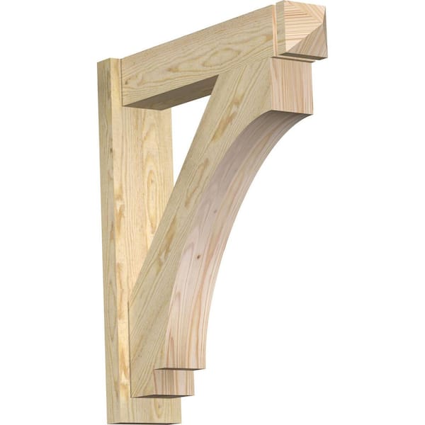 Ekena Millwork 6 in. x 30 in. x 26 in. Imperial Arts and Crafts Rough Sawn Douglas Fir Outlooker