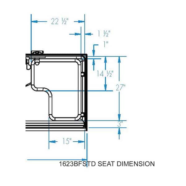 Accessible Smooth Tile AcrylX 60 in. x 30 in. x 74.3 in. 1-Piece ADA Shower Stall w/ Right Seat and Grab Bars in White