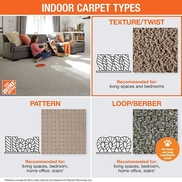 Home Decorators Collection Gateview I Color Halfmoon Indoor Texture Gray Carpet H5171 253 1200 The Depot - Home Decorators Collection Vs Lifeproof