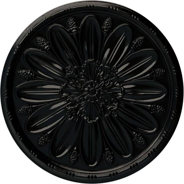 Ekena Millwork 29-7/8 in. x 1-3/8 in. Fairfax Urethane Ceiling, Black Pearl