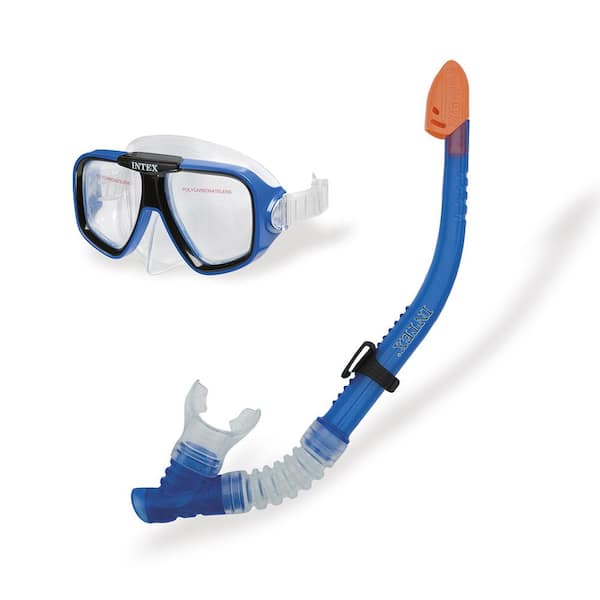 Colors Vary Intex Reef Rider Diving Mask & Easy Flow Snorkel Set for Ages 14+ 