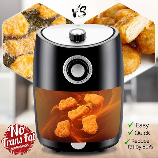 NutriChef Black Countertop Air Fryer Oven Cooker Healthy Kitchen Convection  Air Fry Cooking PKAIRFR18 - The Home Depot