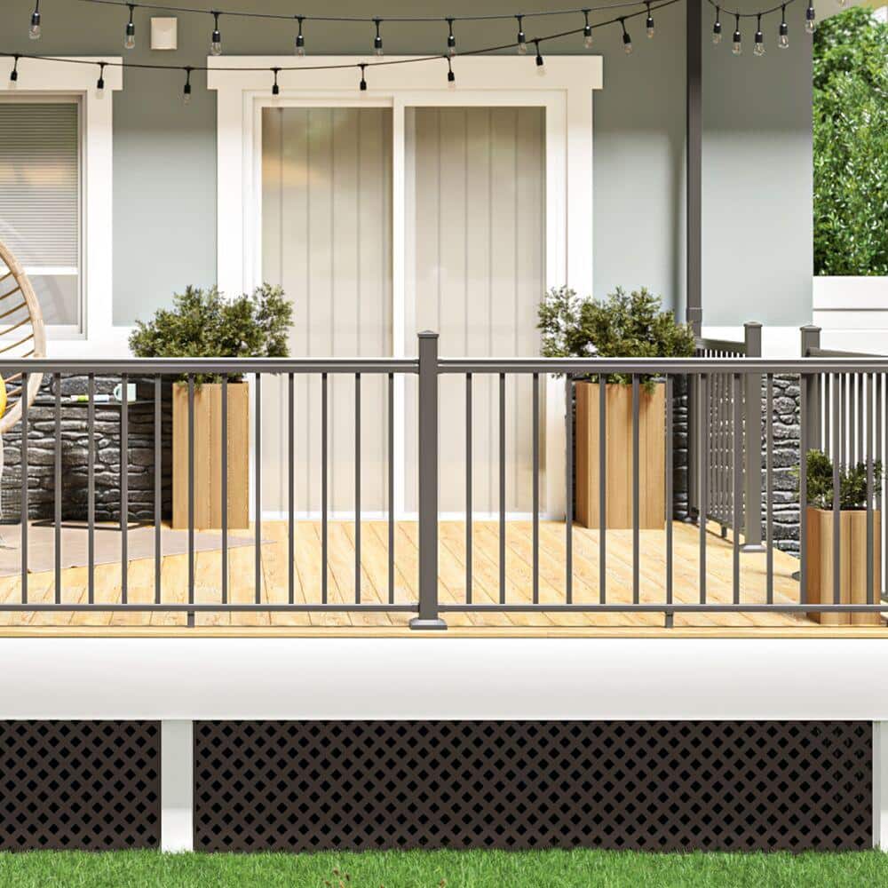 Espresso 4 ft. x 8 ft. Privacy Vinyl Lattice Panel