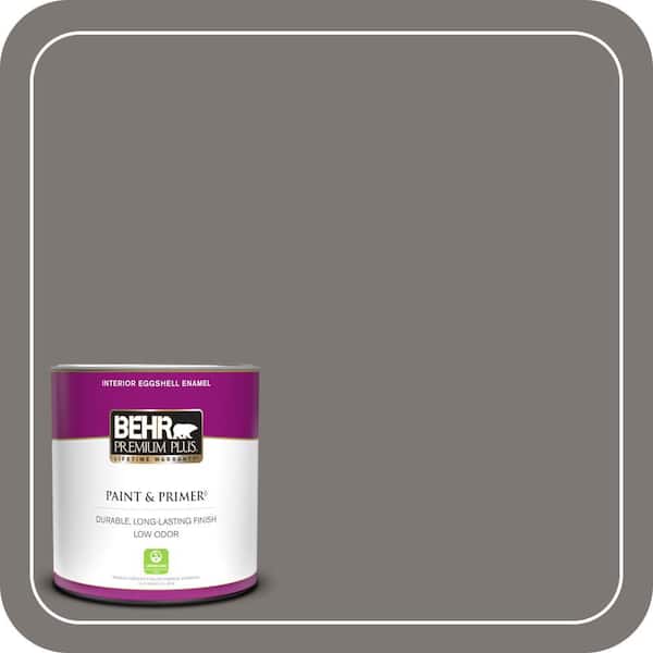 BEHR PREMIUM PLUS 1 qt. #790F-5 Amazon Stone Eggshell Enamel Low Odor Interior Paint & Primer