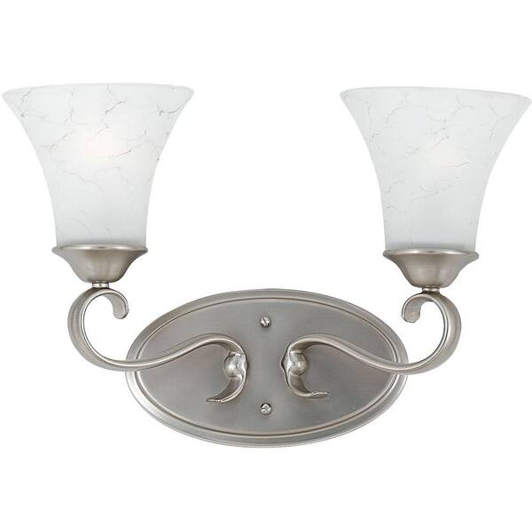 Home Decorators Collection Duchess 2-Light Antique Nickel Bath Light