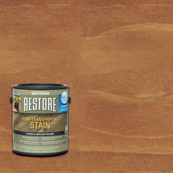 Rust-Oleum Restore 1 gal. Semi-Transparent Stain California Rustic with NeverWet