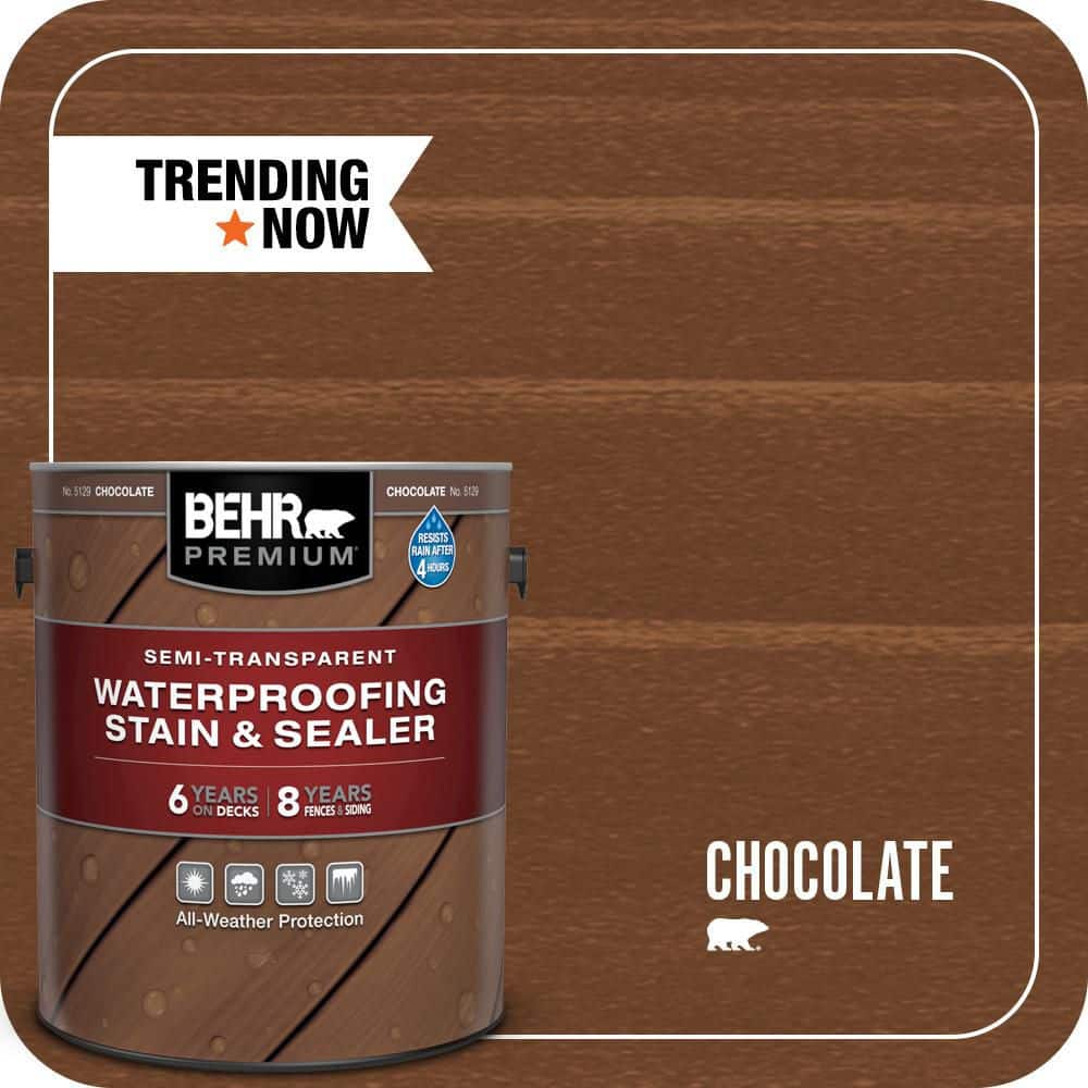 1 gal. #ST-129 Chocolate Semi-Transparent Waterproofing Exterior Wood Stain and Sealer price history on PriceWatchPro