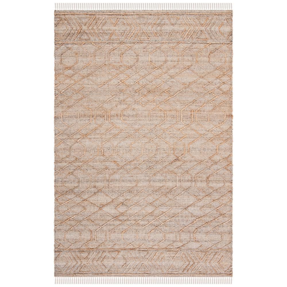 Handmade Beige Cotton Non-slip 8' x 10' Area Rug