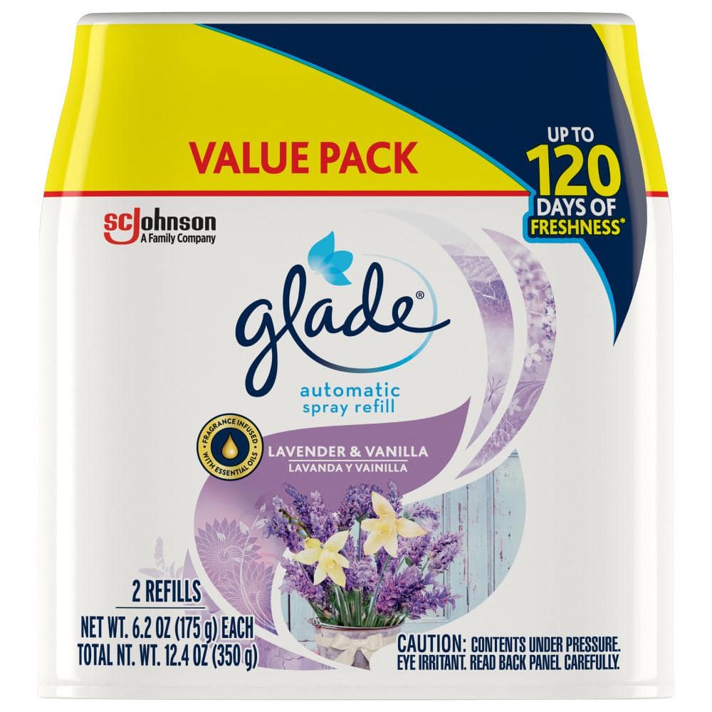Glade 6.2 oz. Lavender and Vanilla Automatic Spray Air Freshener Refill