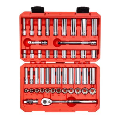 TEKTON 3/8 in. Drive 6-Point Socket and Ratchet Set (47-Piece) (5