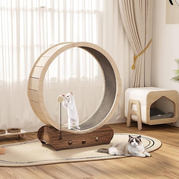 FUFU&GAGA 37.4 in. Dia Cat Exercise Wheel Treadmill Indoor