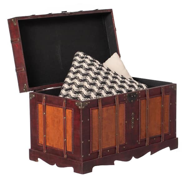 Vintiquewise Vintage Storage Chest, Decorative Storage Tote