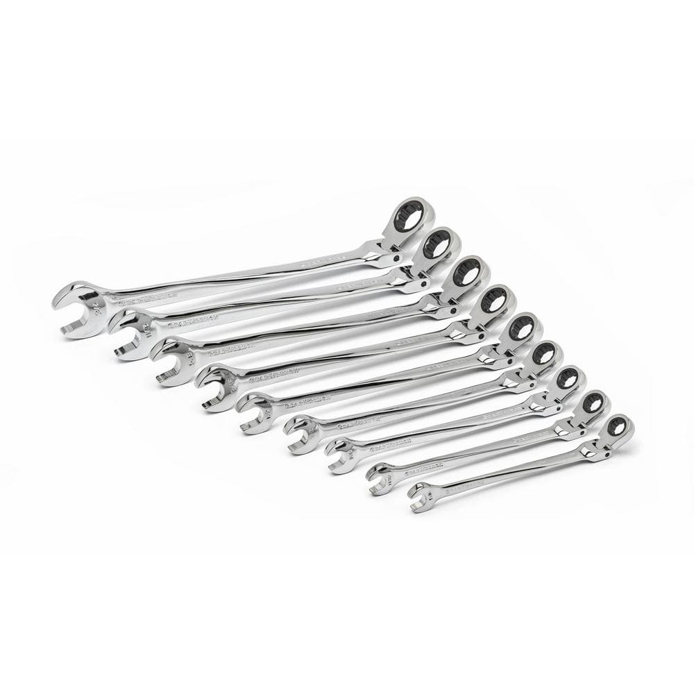 GEARWRENCH 12 Pc. 12 Pt. Reversible XL X-Beam Ratcheting Combination Wrench 