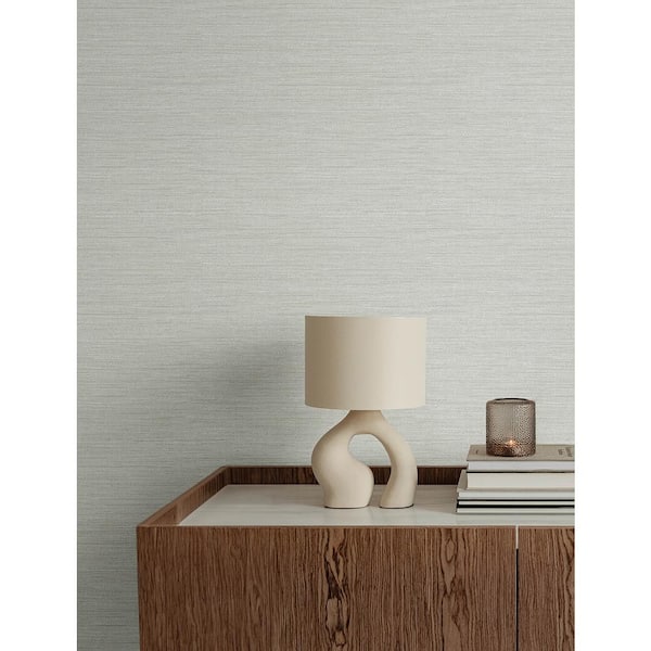 Sheehan Pearl Faux Grasscloth Textured Non-pasted Paper Wallpaper