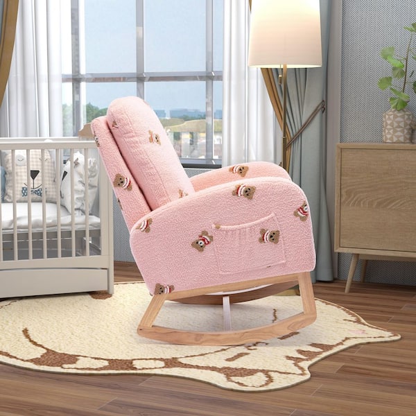 Baby pink rocking discount chair