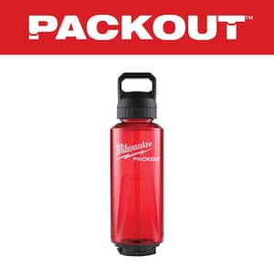 PACKOUT 48 Oz. Red Plastic Bottle with Chug Lid