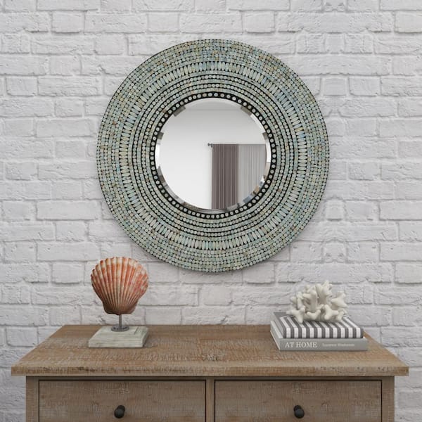 Small Round Nautical Mirror for Wall - 9 Inch