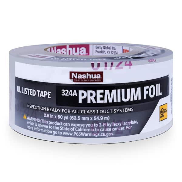 Nashua Tape 2.5 in. x 60 yd. 324A Premium Foil HVAC UL Listed Sealer Duct Tape