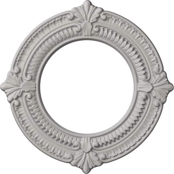 Ekena Millwork 5/8 in. x 11-1/8 in. x 11-1/8 in. Polyurethane Benson Ceiling Medallion, Ultra Pure White