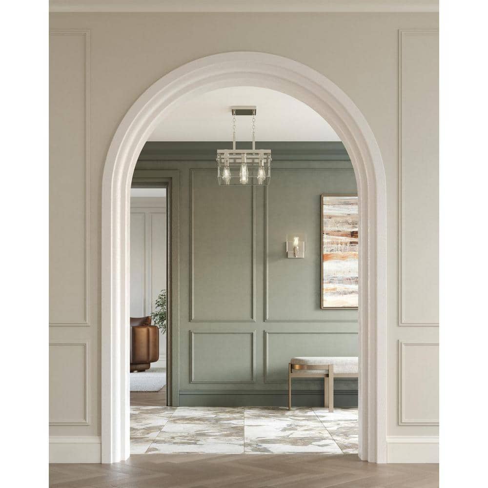 Glayse Brushed Nickel 7" Modern Bathroom Sconce