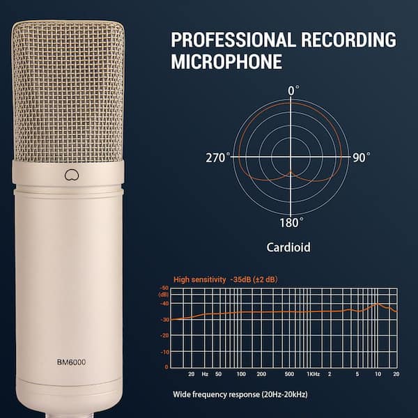 YICHUHAOXI Condenser Microphone Kit with Shock Mount Professional